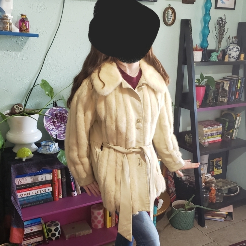 Vintage Koslow fox & leather jacket